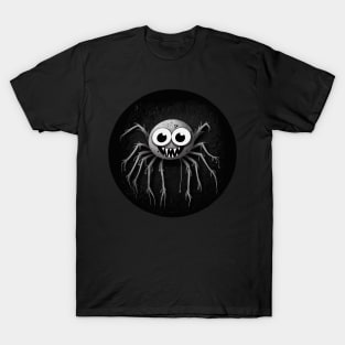 Crazy Faced Spooky Spider Cartoon For Halloween T-Shirt